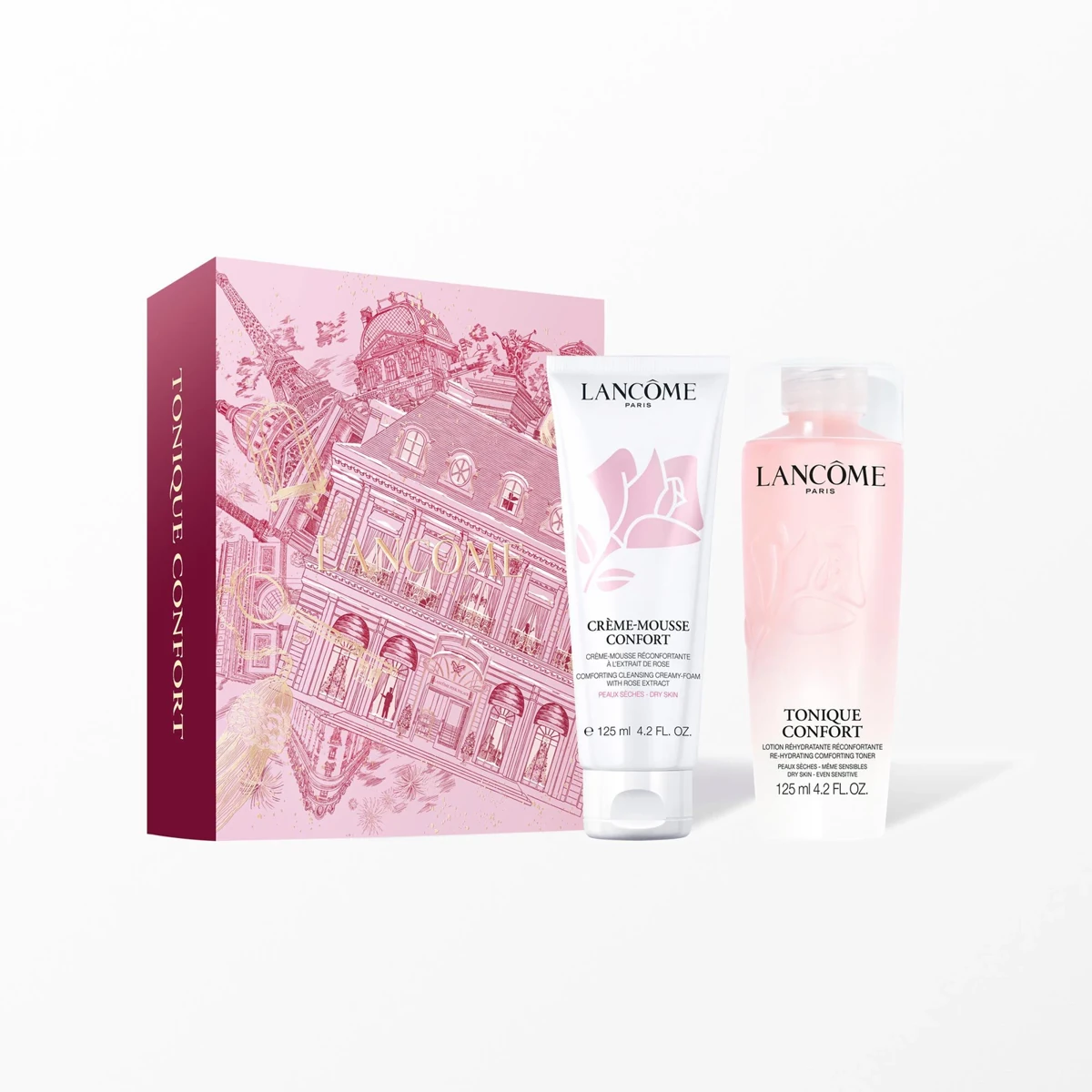 Lancôme Tonique Confort toner and Crème Mousse Confort cleanser gift set