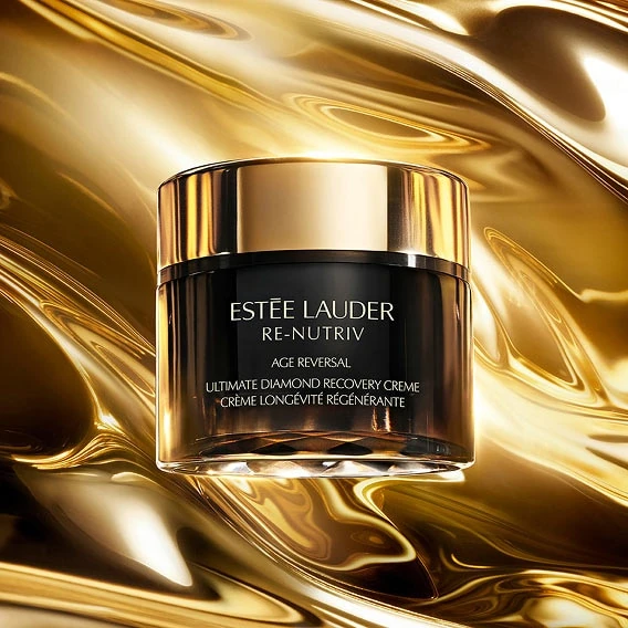 Estée Lauder Re-Nutriv moisturizer in its original black and gold jar