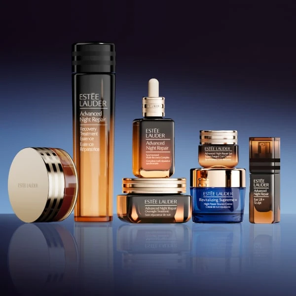Estée Lauder Advanced Night Repair skincare range photographed together