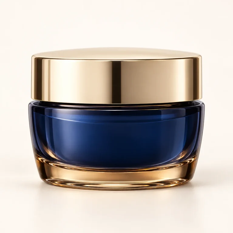 AI-generated illustration of Estée Lauder Revitalizing Supreme+ Night Power Bounce Creme Moisturizer; actual packaging may differ.
