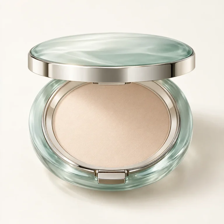 AI-generated illustration of La Mer The Powder; actual packaging may differ.