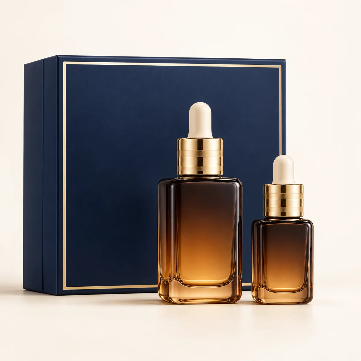 AI-generated illustration of Estée Lauder Advanced Night Repair Serum Duo Synchronized Multi Recovery Complex; actual packaging may differ.