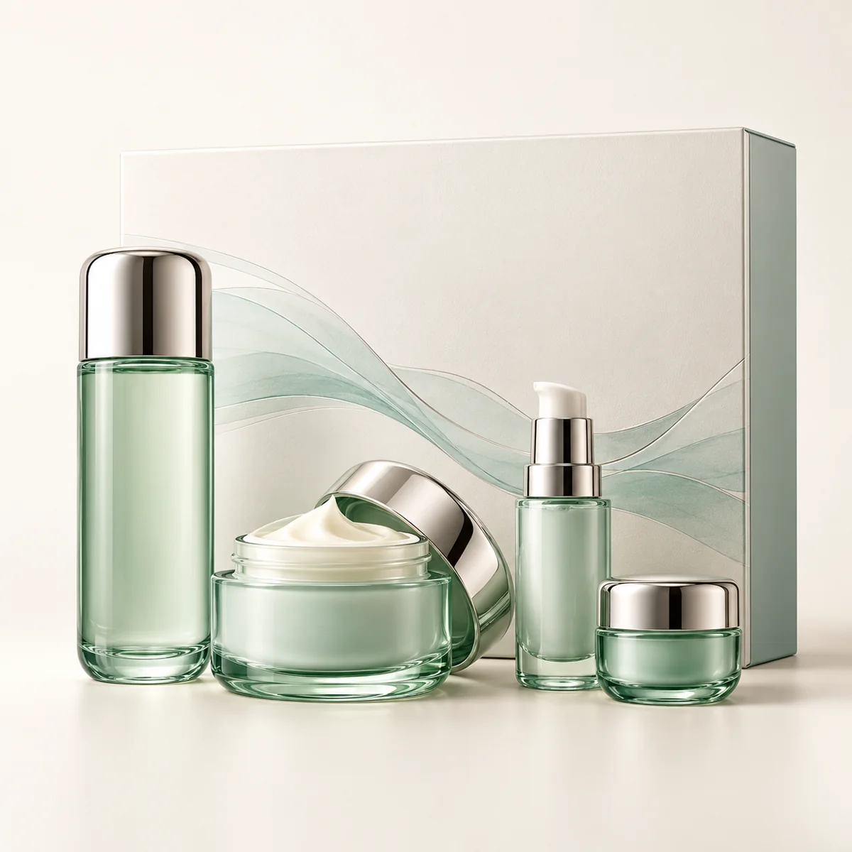 AI-generated illustration of La Mer The Luxe Hydration Collection; actual packaging may differ.
