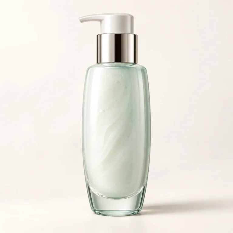 AI-generated illustration of La Mer The Calming Lotion Cleanser; actual packaging may differ.