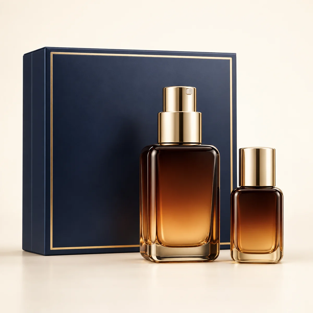 AI-generated illustration of Estée Lauder Perfectionist Pro Duo Rapid Brightening Treatment Serum With Ferment3 Vitamin C; actual packaging may differ.