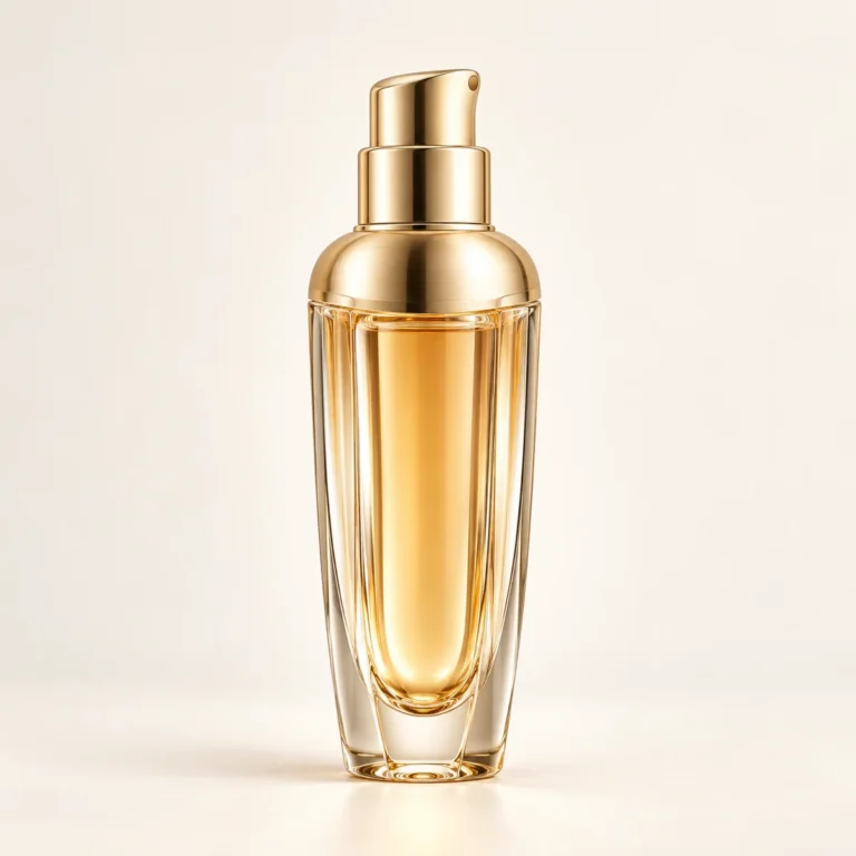 AI-generated illustration of Guerlain ORCHIDÉE IMPÉRIALE GOLD NOBILE THE SERUM - THE REFILL; actual packaging may differ.