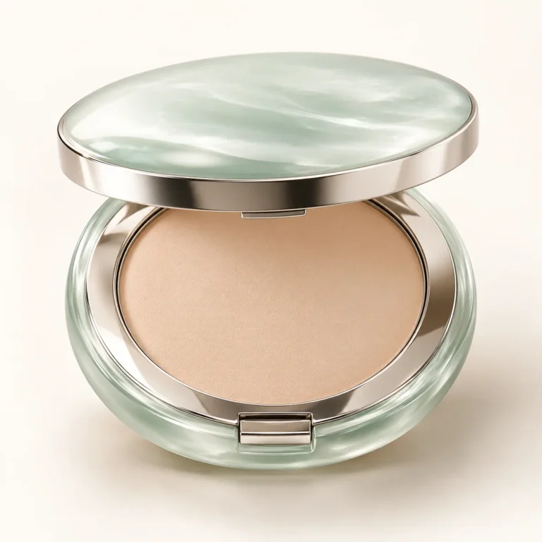 AI-generated illustration of La Mer The Soft Moisture Powder Foundation SPF 30; actual packaging may differ.