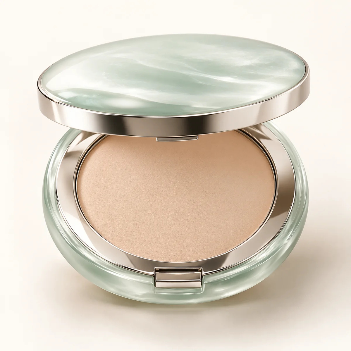 AI-generated illustration of La Mer The Soft Moisture Powder Foundation SPF 30; actual packaging may differ.