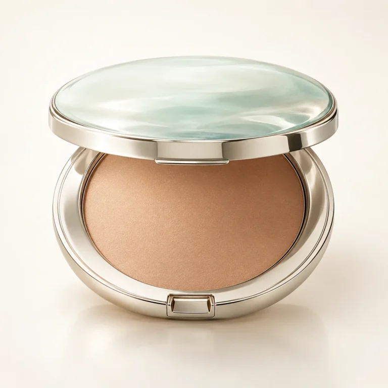 AI-generated illustration of La Mer The Bronzing Powder; actual packaging may differ.
