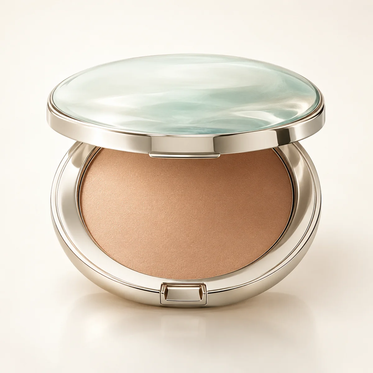AI-generated illustration of La Mer The Bronzing Powder; actual packaging may differ.