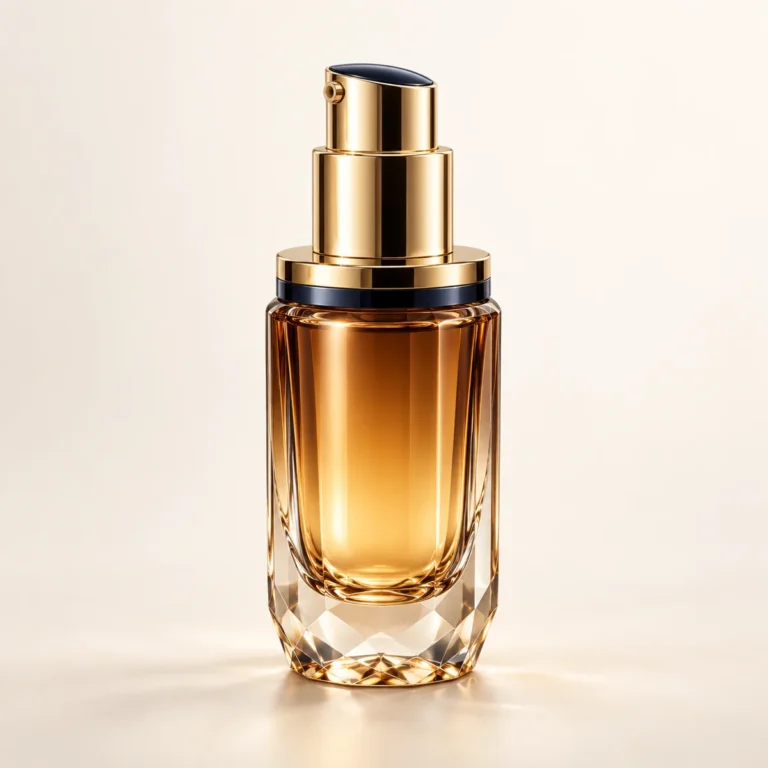 AI-generated illustration of Estée Lauder Re-Nutriv Ultimate Diamond Age Reversal Skin Longevity Face Oil Essence; actual packaging may differ.