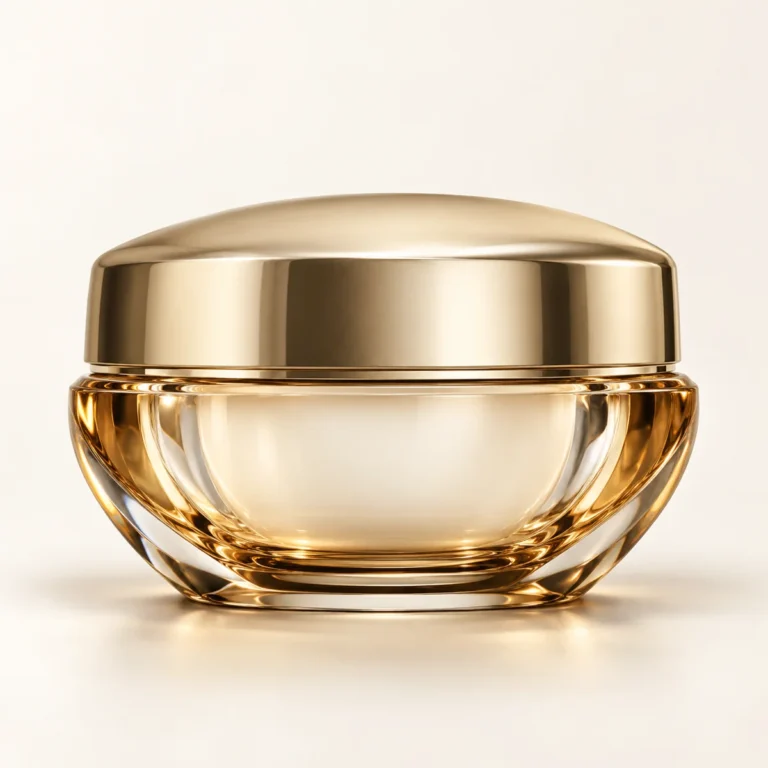 AI-generated illustration of Guerlain ORCHIDÉE IMPÉRIALE BLACK THE CREAM ART EDITION; actual packaging may differ.