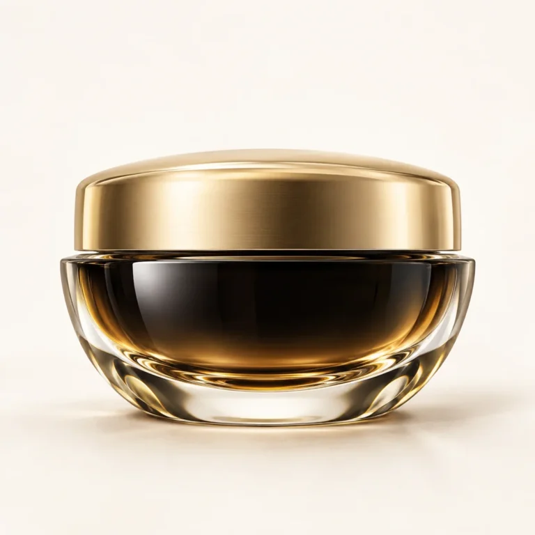AI-generated illustration of Guerlain Orchidée Impériale Black THE CREAM - THE REFILL; actual packaging may differ.