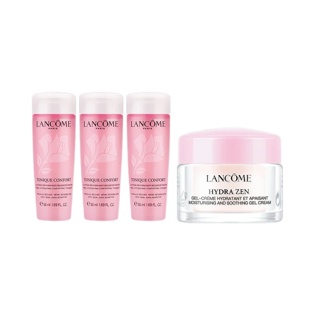 Lancôme Tonique Confort 50ml*3+ Hydra Zen Gel Cream 15ml