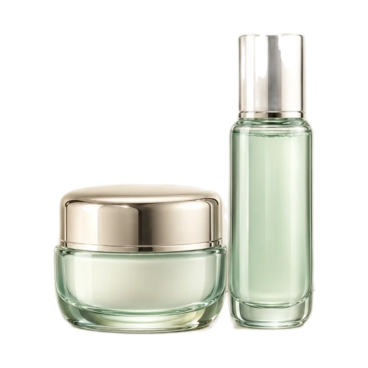 AI-generated illustration of La Mer The Signature Glow Duet; actual packaging may differ.