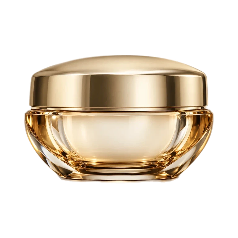 AI-generated illustration of Guerlain ORCHIDÉE IMPÉRIALE BLACK THE CREAM ART EDITION; actual packaging may differ.