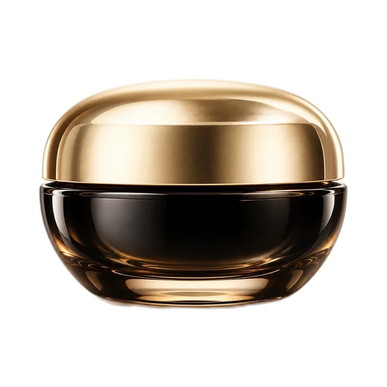 AI-generated illustration of Guerlain ORCHIDÉE IMPÉRIALE BLACK The Eye and Lip Contour Cream; actual packaging may differ.